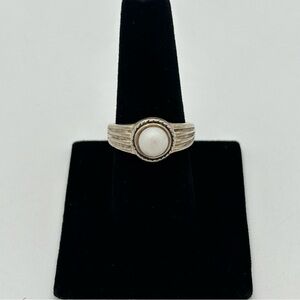Vintage Sterling Silver Pearl Ring